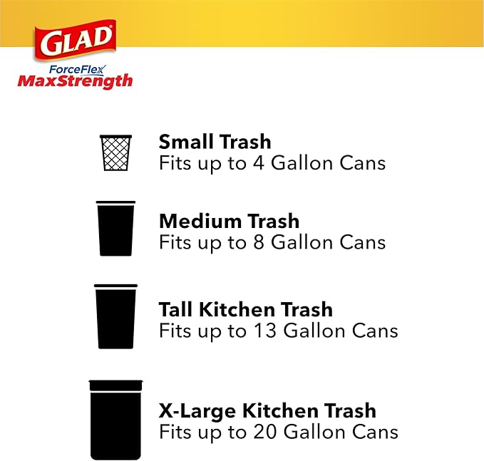 Glad Tall Kitchen Trash Bags 13 Gallon, MaxStrength Beachside Breeze Garbage