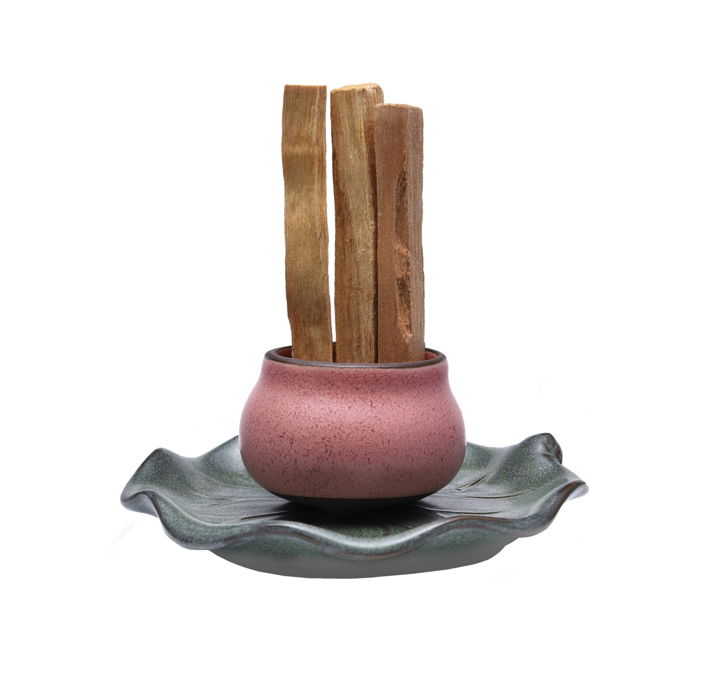 KR. LIF 3-in-1 Ceramic Incense Holder for Sage Sticks Incense Burner - Palo Santo Holder Set with Tray and Incense Burners