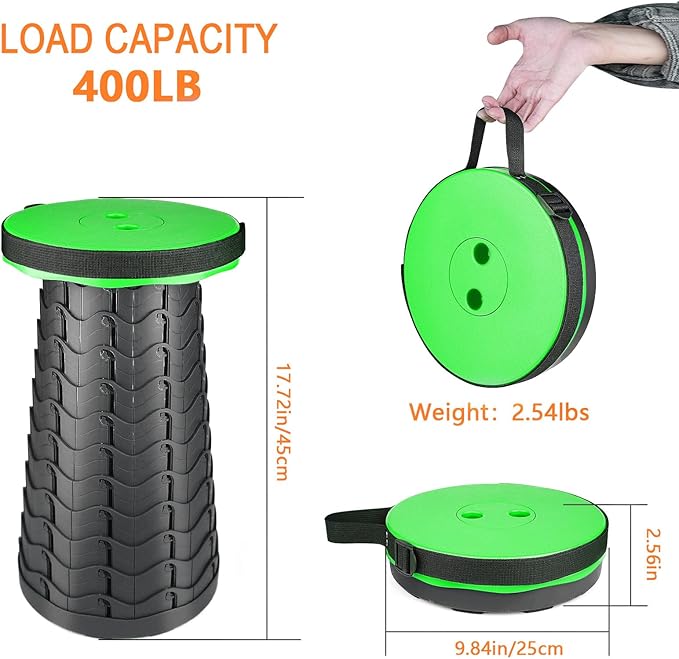 Boreeman Upgraded Folding Stool Lightweight Yet More Sturdy