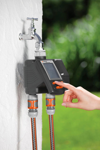 Gardena Irrigation Computer Multicontrol Duo: Automatic Irrigation Control, Weekdays programmable, 22x17.2x17.8 cm