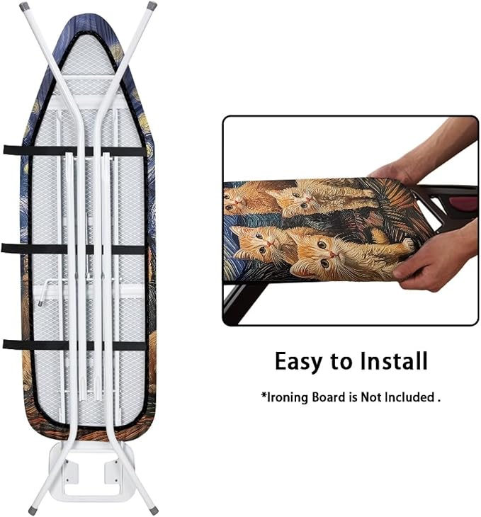 Cats Starry Sky Ironing Board Cover and Pad Table Top Ironing Board Cover