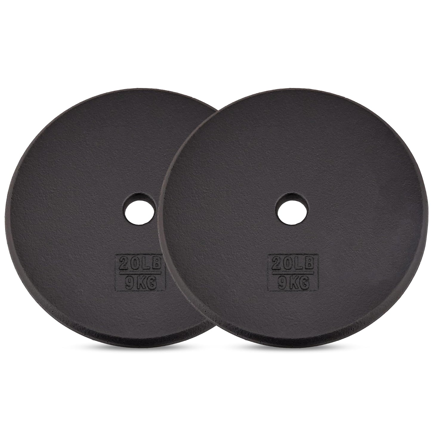 Yes4All Standard 1" Cast Iron Weight Plate - Ideal for Strength Training - Multiple Weight: 5LB to 25LB (Single & Set of 4)