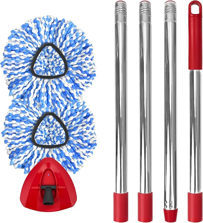 Spin Mop Replacement Set for O-Ceda 2-Tank System, Includes 2 Mop Head