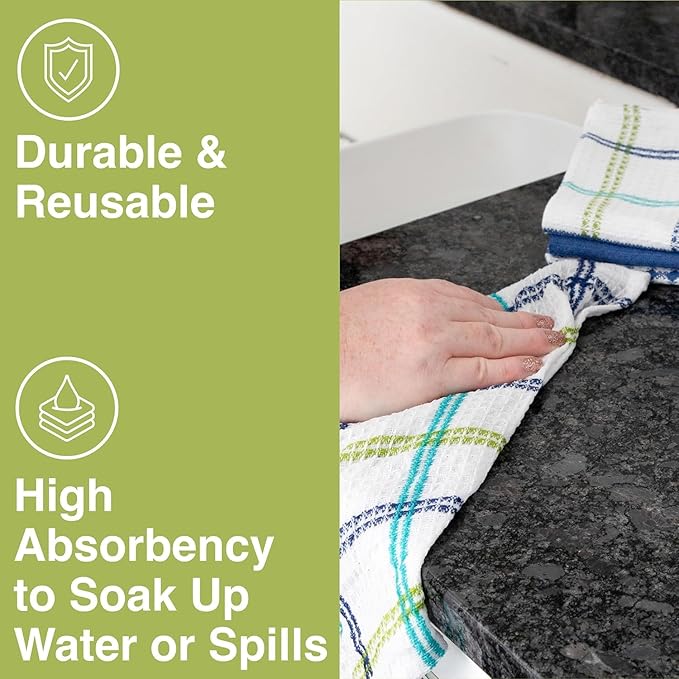 T-Fal Premium Waffle Dish Cloths: Highly Absorbent, Super Soft Long Lasting