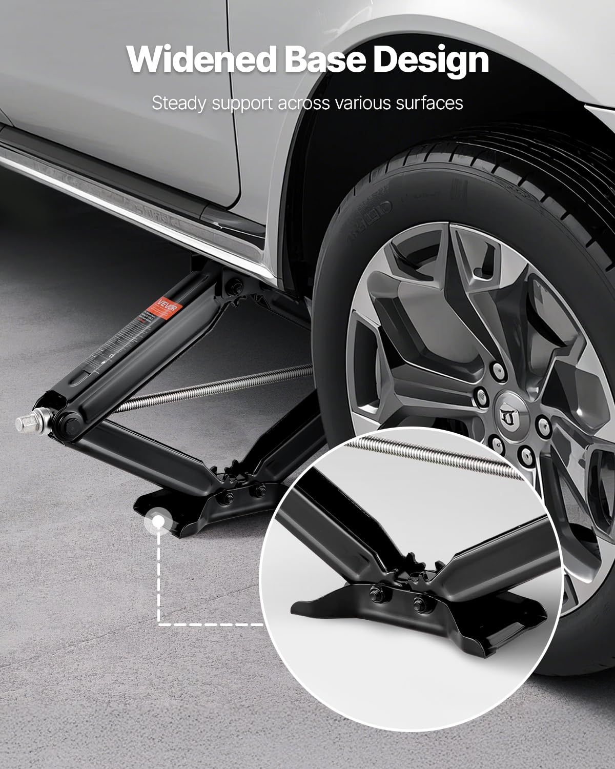 VEVOR 6500 lbs RV Scissor Jacks, 4-23.4 in RV Stabilizer Leveling Scissor Jacks, Set of 4, Heavy Duty Stabilizer Jack with Crank Handle, Socket and Bubble Levels, Not Easily Bent or Deformed