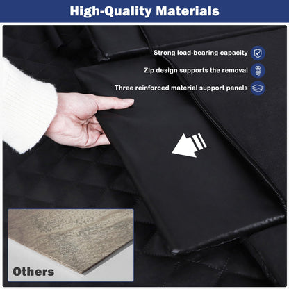 JOEJOY Back Seat Extender for Dogs - Dog Car Seat Cover for Dogs Waterproof & Foldable, Non-Slip Back Seat Cover with Hard Bottom for Cars, Trucks and SUVs, Suit for Travel Camping