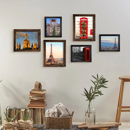 SESEAT 8x10 Picture Frame Rustic Brown, Display Pictures for Wall and Tabletop, 1 Pack
