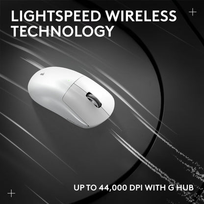 Logitech G PRO X SUPERLIGHT 2 Wireless Gaming Mouse, 60g Pro-Grade with 5 Programmable Buttons, 44k DPI Sensor, 8kHz Report Rate, USB-C Charging for PC/Mac - Black