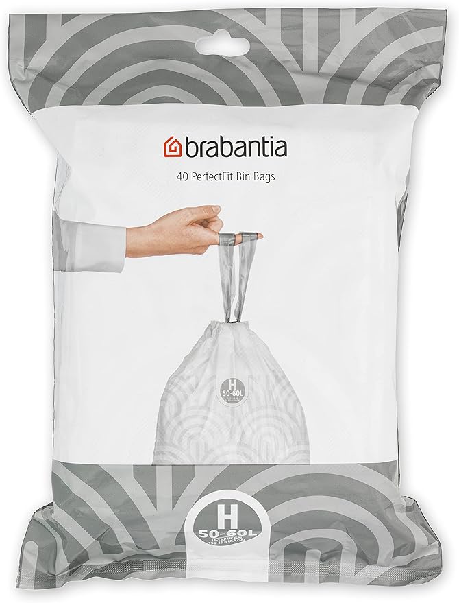 Brabantia PerfectFit Trash Bags Thick Plastic Trash Can Liners