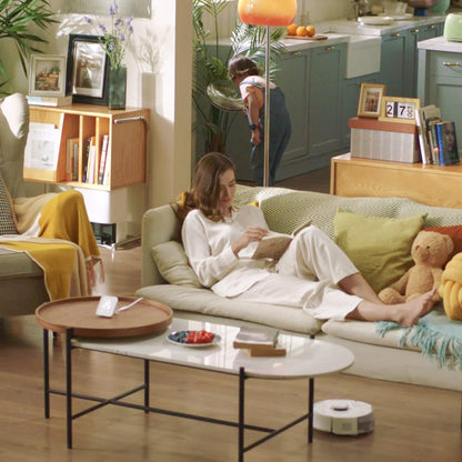 SwitchBot Mini Robot Vacuum K10+, Self-Emptying Base for 70 Days of Cleaning, LiDAR Navigation, Robot Vacuum and Mop Combo with Custom Cleaning, 48dB Ultra Quiet, 150Mins Max, Compatible with Alexa