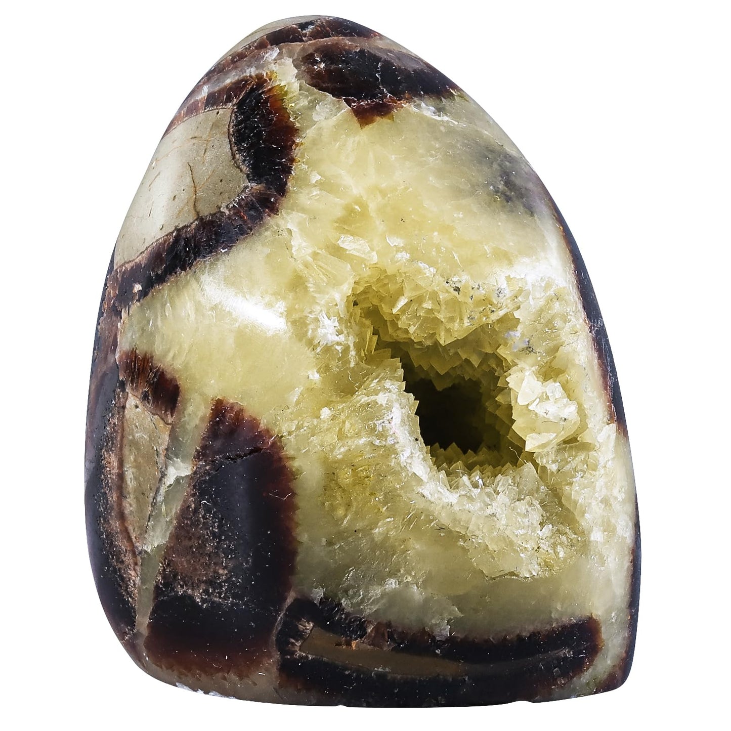 dssmboom Natural Septarian Dragon Stone for Home Decor, Fengshui Crystal Stone Geode Specimen for Reiki Healing, Chakra Balancing, 0.22-0.44lb