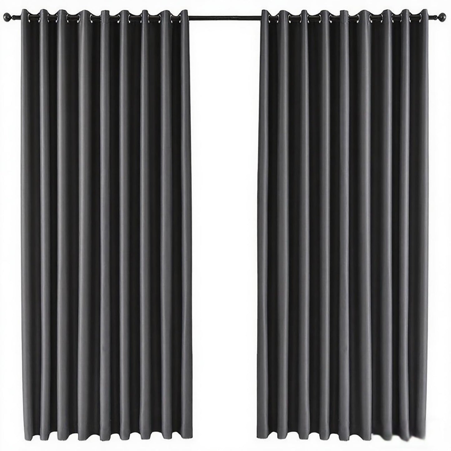Tiadkh Home Decor Blackout Extra Long Curtains，132" Long Grommet High Ceiling Draps Noise Reducing 2 Story Curtains for Living Bedroom Windows(1Panel，W52xL132)