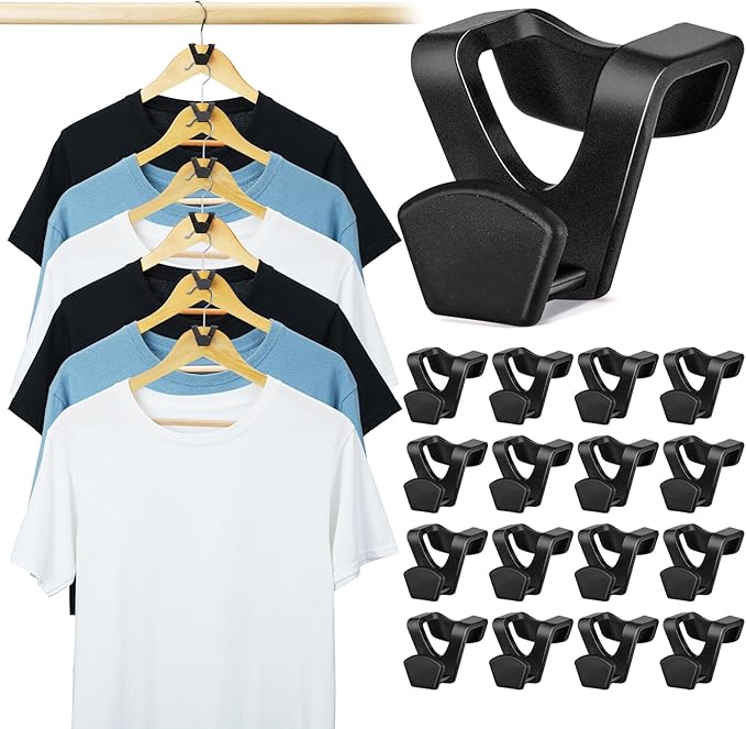 Smartor Clothes Hanger Connector Hooks 60 Pack, Closet Storage and Organization