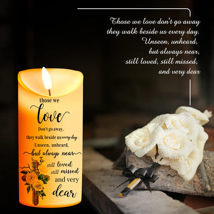 Gerrii Memorial Candles Sympathy Gifts LED Flameless Cardinal Bereavement Candles for Loss of Loved One Sympathy Cardinal Gifts Battery Candle for Prayers(Bright Style)