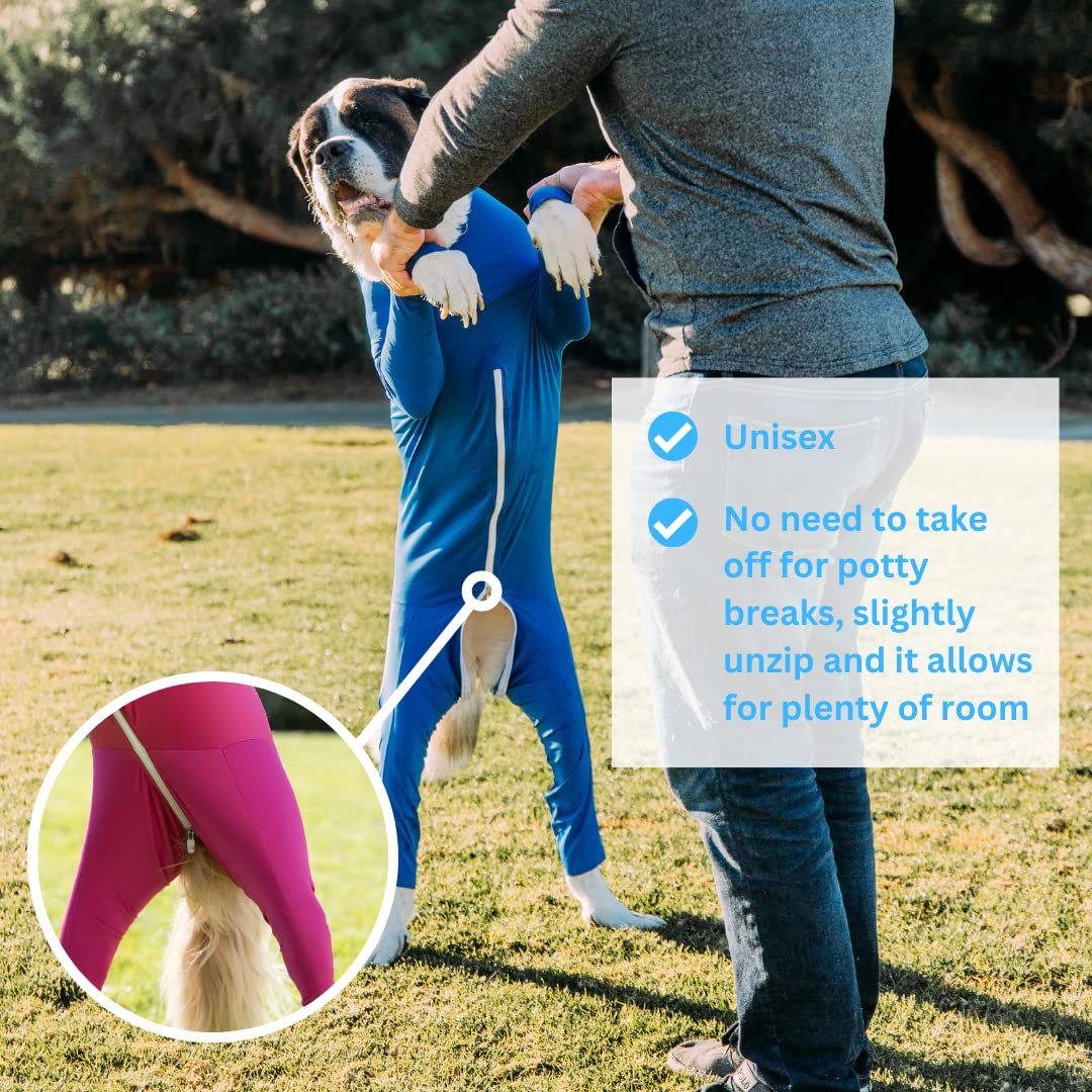 Shed Defender Bodysuit for Dogs - Original Dog Onesie Shedding Shirt - Seen on Shark Tank - Contains Dog Hair, Anxiety Calming Surgery Recovery Suit - Vet Approved
