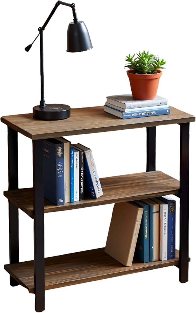 Alaterre Furniture Pomona Living Room 3-Tier Solid Wood Under-Window Bookshelf