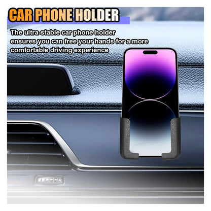 smilfuy 2PCS Multifunctional Mobile Phone Bracket - Wall Mount Phone Holder with Adhesive - Phone Stand Car Gravity Holder - Adjustable Width Auto Dashboard Cell Phone Mount Cradle (Black)