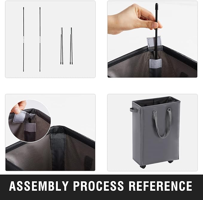 Slim Rolling Laundry Basket, Slim Laundry Hamper
