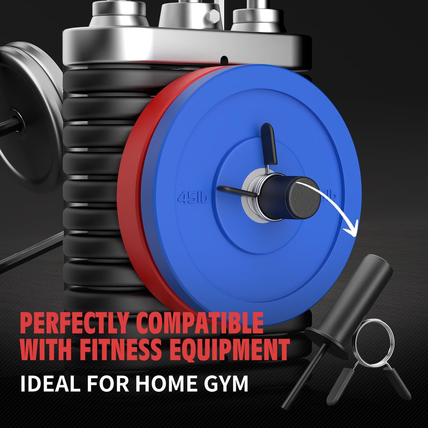 CXPZLLBNHH Weight Stack Pin, Gym Pin with Spring Clip Collar, Weight Pins for Weight Stack Machine, Weight Stack Extender Pin Strength Training Equipment for Commercial Gym and Home Gym