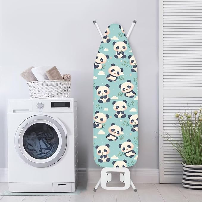 Panda Ironing Board Cover Fits Standard Size Elasticized Edges Home Decorations