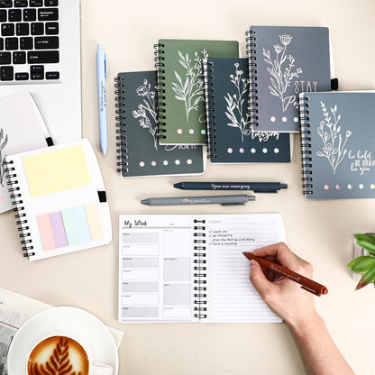 Dispowreath 10 Sets Inspirational Notepads and Pens Motivational Journal Bulk Employee Appreciation Gifts for Teacher Coworker Team Nurse Staff Office Supplies