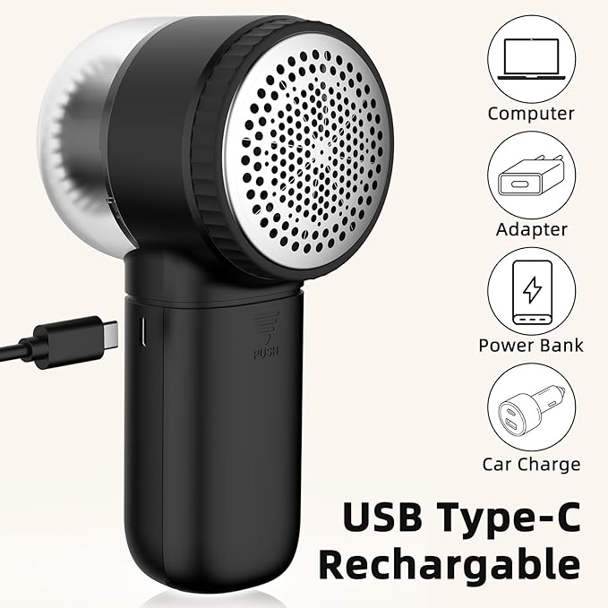Fabric Shaver Electric Lint Remover Rechargeable Sweater Shaver Dual Protection