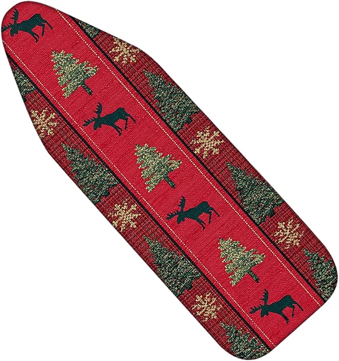 Nuxovilar Ironing Board Covers Winter Moose and Tree Pattern Polyester 15x54