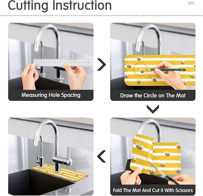 Kitchen Sink Splash Guard 2 PCS 30 Inch Sink Faucet Mat Splash Guard