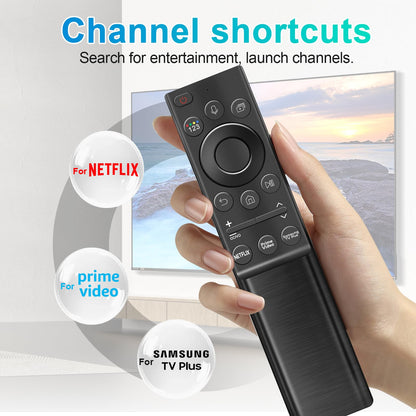 BN59-01385A Solar Voice Remote for Samsung TV Remotes Replacement with Bluetooth Rechargeable Solar Cell Fit for Samsung Remote Control for Smart TVs Frame Neo LED Ultra HD Series