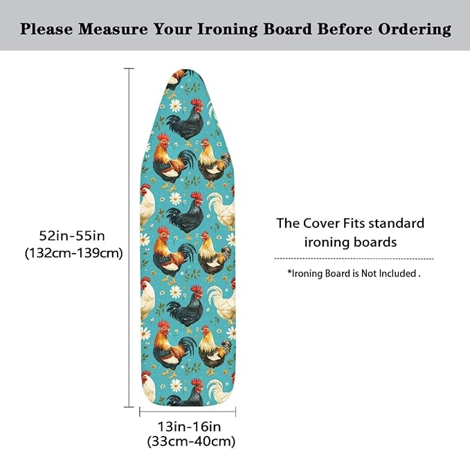 Rooster Ironing Board Covers Fits Standard Sizes Ironing Board Protector