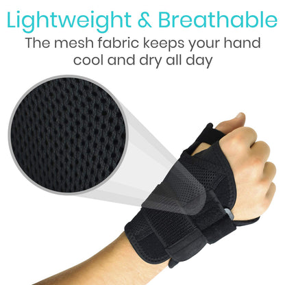 Vive Thumb & Wrist Brace for Right or Left Hand - Spica Splint Brace for Carpal Tunnel, Tendonitis, & Arthritis in Hands or Fingers - Compression Support for Women Men - Stabilizer Relief for Bowling
