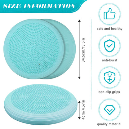 Libima 8 Pcs Wiggle Seat Inflated Wobble Cushion Sensory Seat Flexible Balance Board Balance Disc for Men Women Physical Exercise Improving Posture Home Office (Macaron Color)