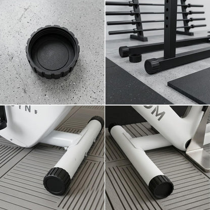 8Pcs Rubber Leg Caps for Fitness Equipments 1.5" & 1.97" Round Exercise Machine Rubber Tips Black Floor Protector for Recumbent Exercise Bike Exercise Bench Stair Stepper Non-Slip Noise Reducing