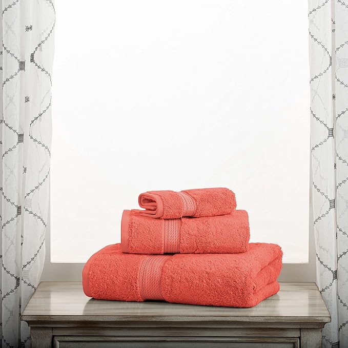 SUPERIOR Solid Egyptian Cotton Towel Set, Hand Towel 20” x 30”, Bath Towel 30”