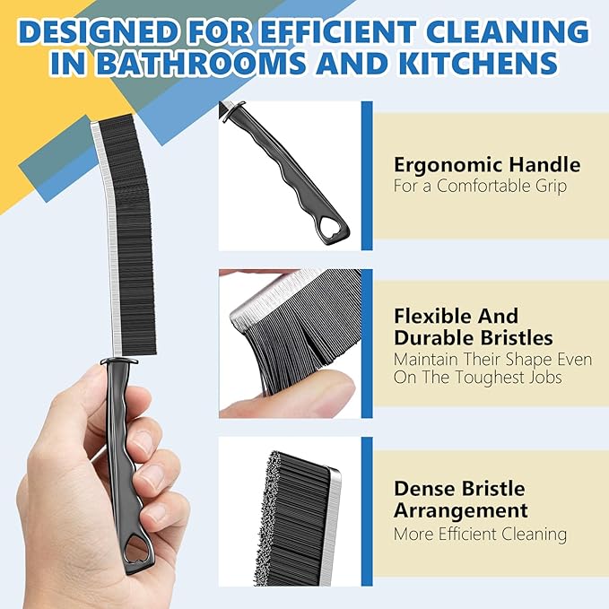 Crevice Cleaning Brush, Hard Bristle Crevice Cleaning Brush, Shower Cleaner