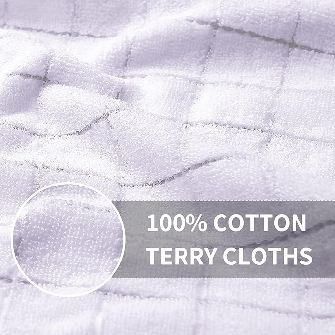Homaxy 100% Cotton Terry Kitchen Towels, Checkered Designed, Soft and Super