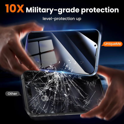 UniqueMe for iPhone 16 Pro Screen Protector - [Military Grade Shatterproof & 9H+ Hardness] Screen Protector 16 Pro Tempered Glass Full Coverage Protection, Easy Installation, 2 Packs
