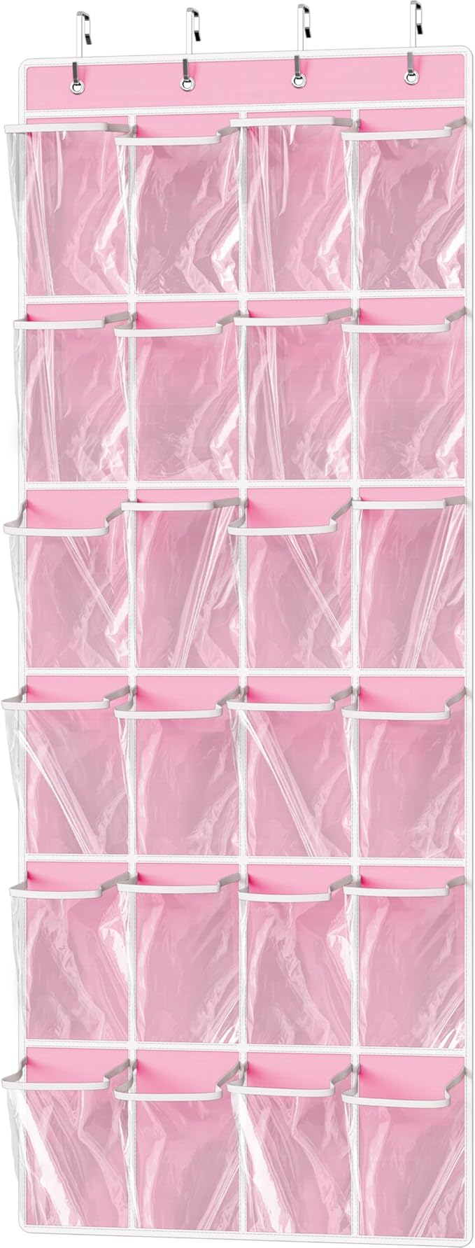 Simple Houseware 24 Pockets Large Clear Pockets Over The Door Hanging Shoe