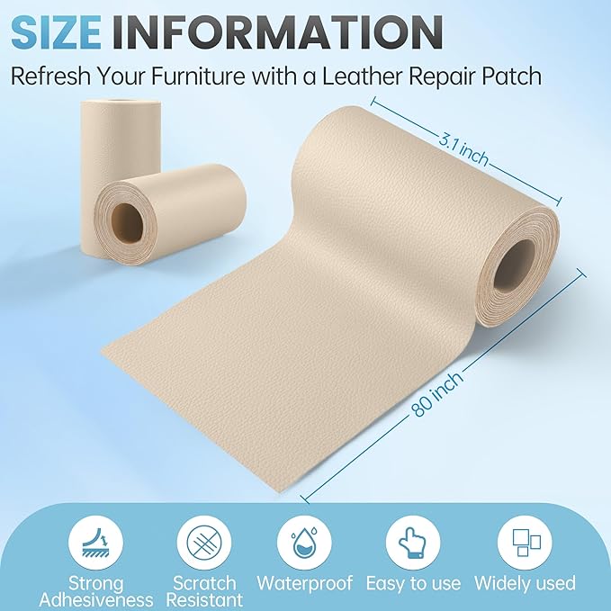 Leather Repair Patch Tape Kit, Vinyl Kit