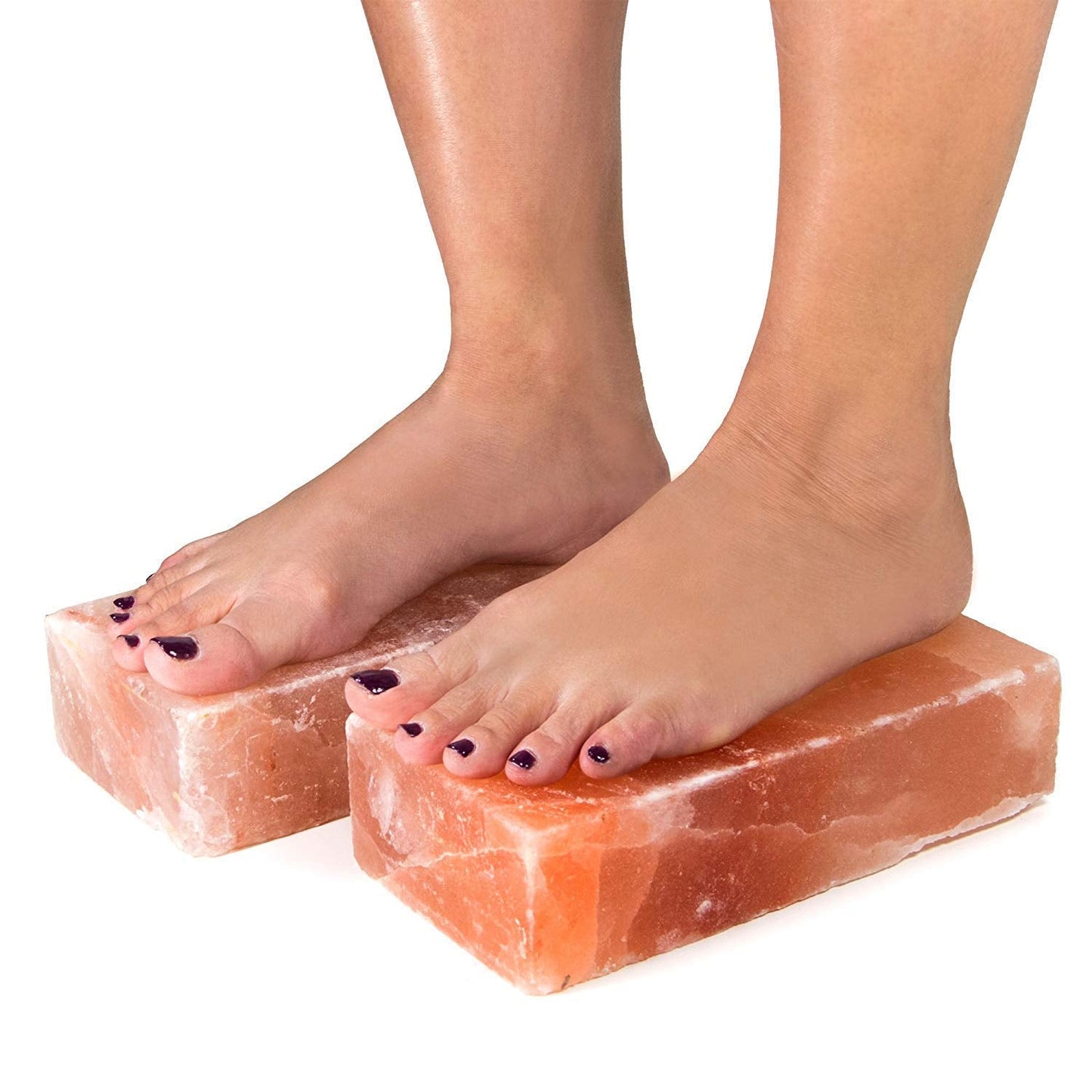 Premium Himalayan Pink Salt Foot Bricks (2 Pack) – Himalayan Salt Blocks, 4"x8"x2" Spa & Wellness Accessories for Home, Studio & Relaxation Spaces