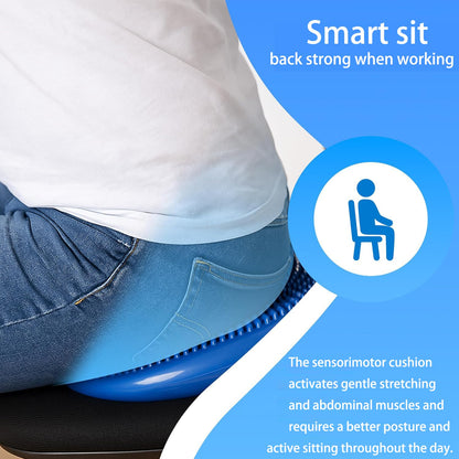 Wobble Cushion Balance Disc, Wiggle Seat for Sensory Kids, Non-slip Balance Disc with Inflation Pump for Adults Core Strength, Posture Improvement