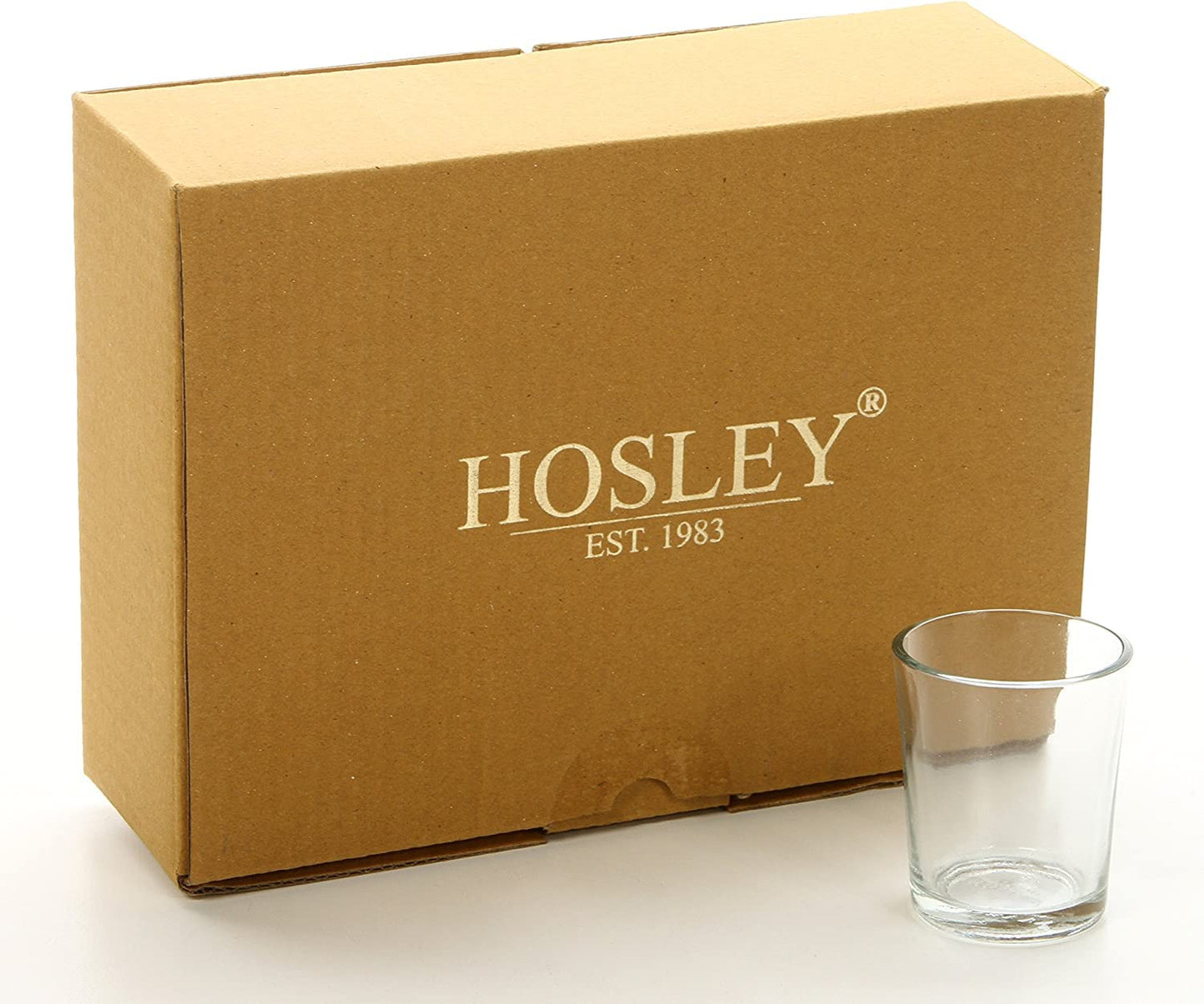 Hosley Set of 12 Glass Votive/Tealight Candle Holders – Clear Decorative Cups for Weddings, Table Centerpieces & Home Décor – Fits Tealight & Votive Candles
