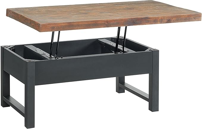 Alaterre Furniture Pomona Living Room 42 Inch Lift Top Solid Wood Coffee Table