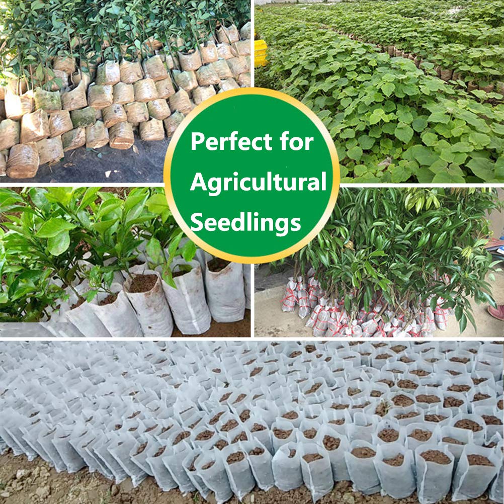 Belit 50 Pcs Non-Woven Plant Nursery Bags, Seedling Pots Container for Vegetable, Flower, Starting saplings, Plant Grow (11.6"x11.2")
