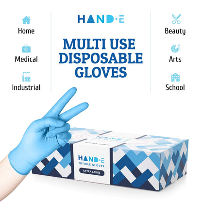 Disposable Nitrile Gloves Large Pack of 200 Latex Free Medical Examination Gloves Food Grade Kitchen Gloves Powder Free