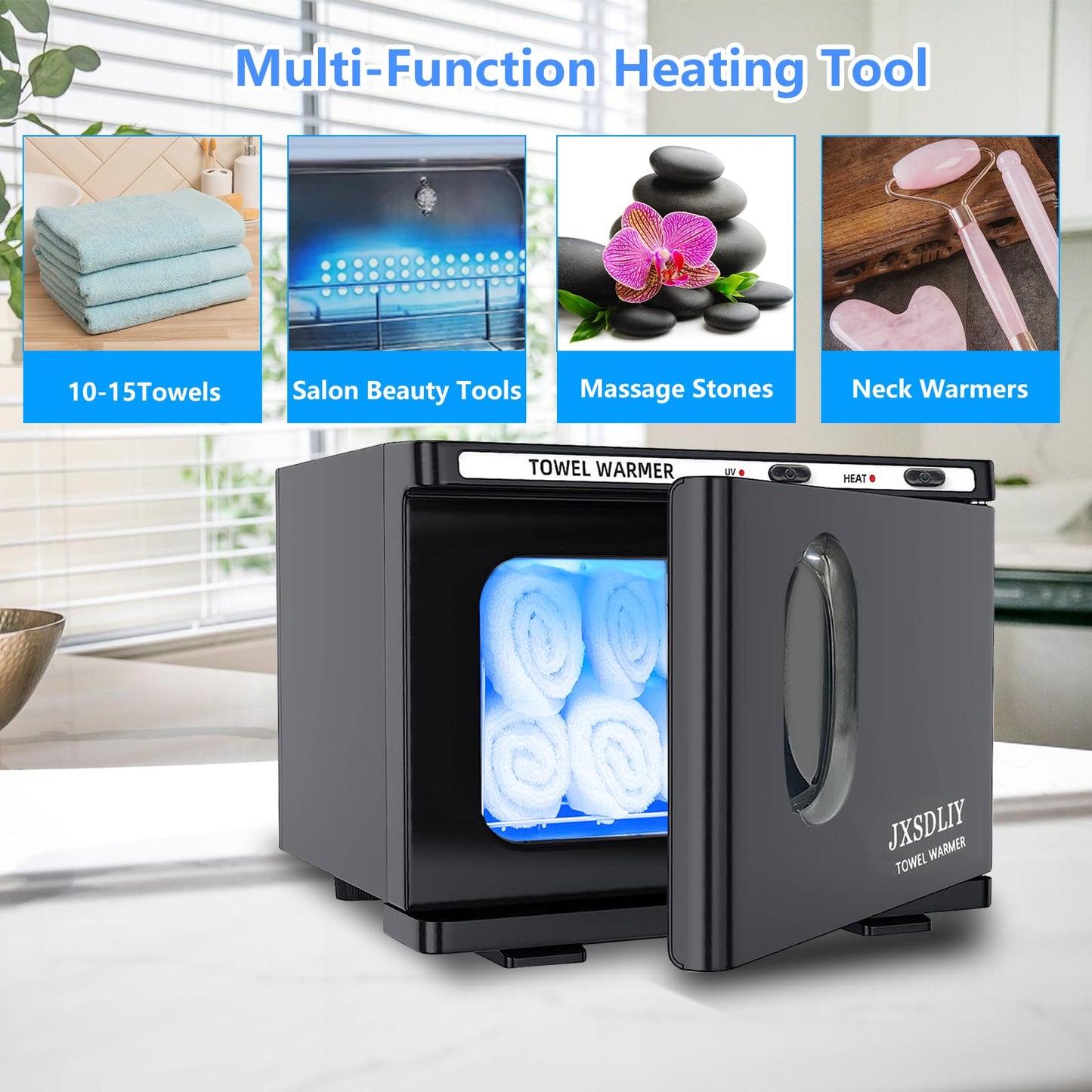 Small Hot Towel Warmer for Spa Home Salon Esthetician 2-in-1 5L Mini Personal Hot Towel Cabinet Towel Warmers Spa, Fast Heating Towel Heater Towel Steamer for Facials…