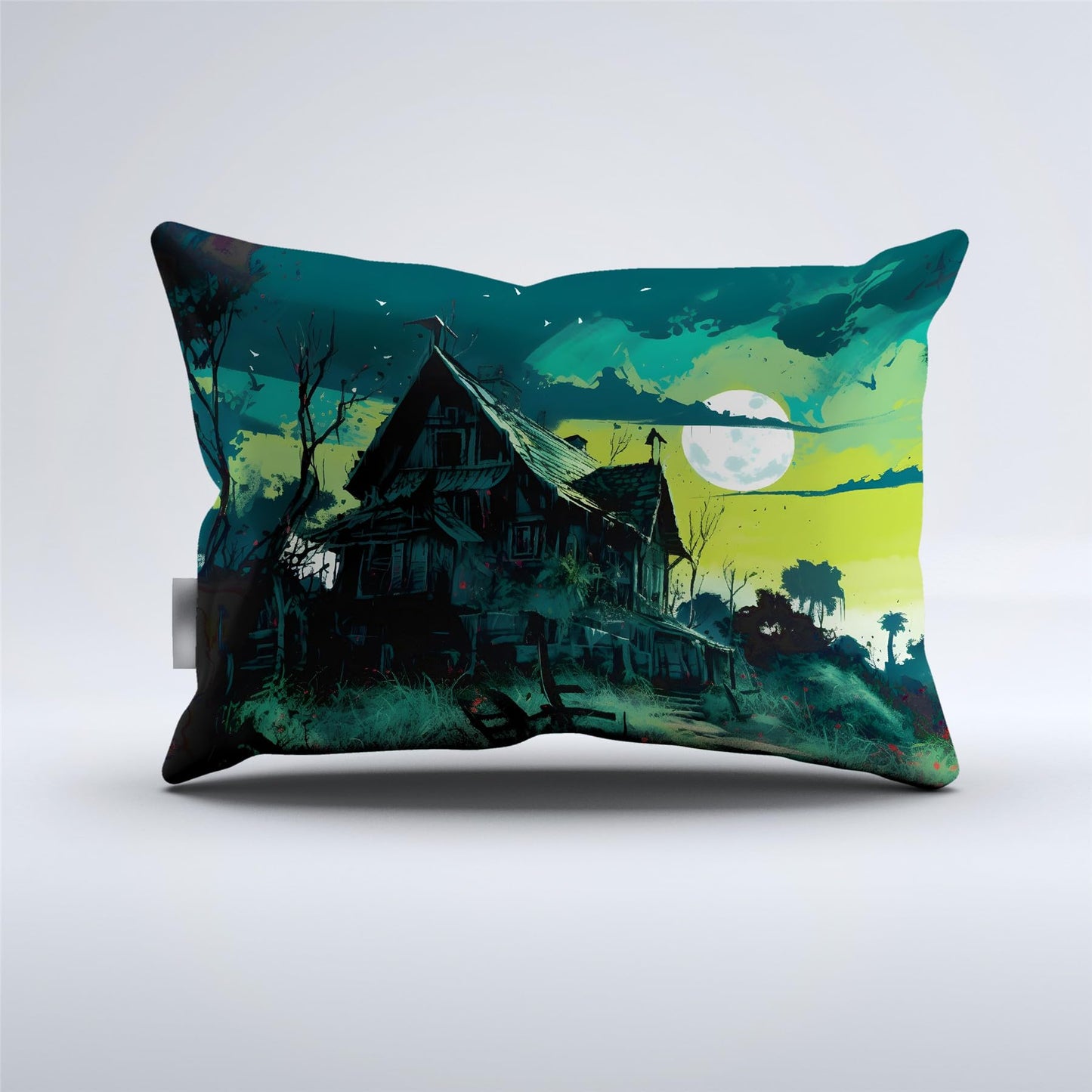 Halloween Ghost Haunted House Design Comforter Set | Horror Festive Night Spooky Manor Prints Bedding Set | with Soft Comforter+2 Pillow Shams(3PCS) or Sheet (4PCS) (B,Full-3PCS)
