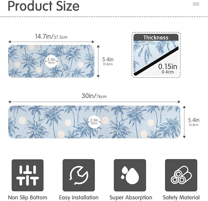 Kitchen Sink Splash Guard 2 PCS 14.7 Inch Sink Faucet Mat Splash Guard
