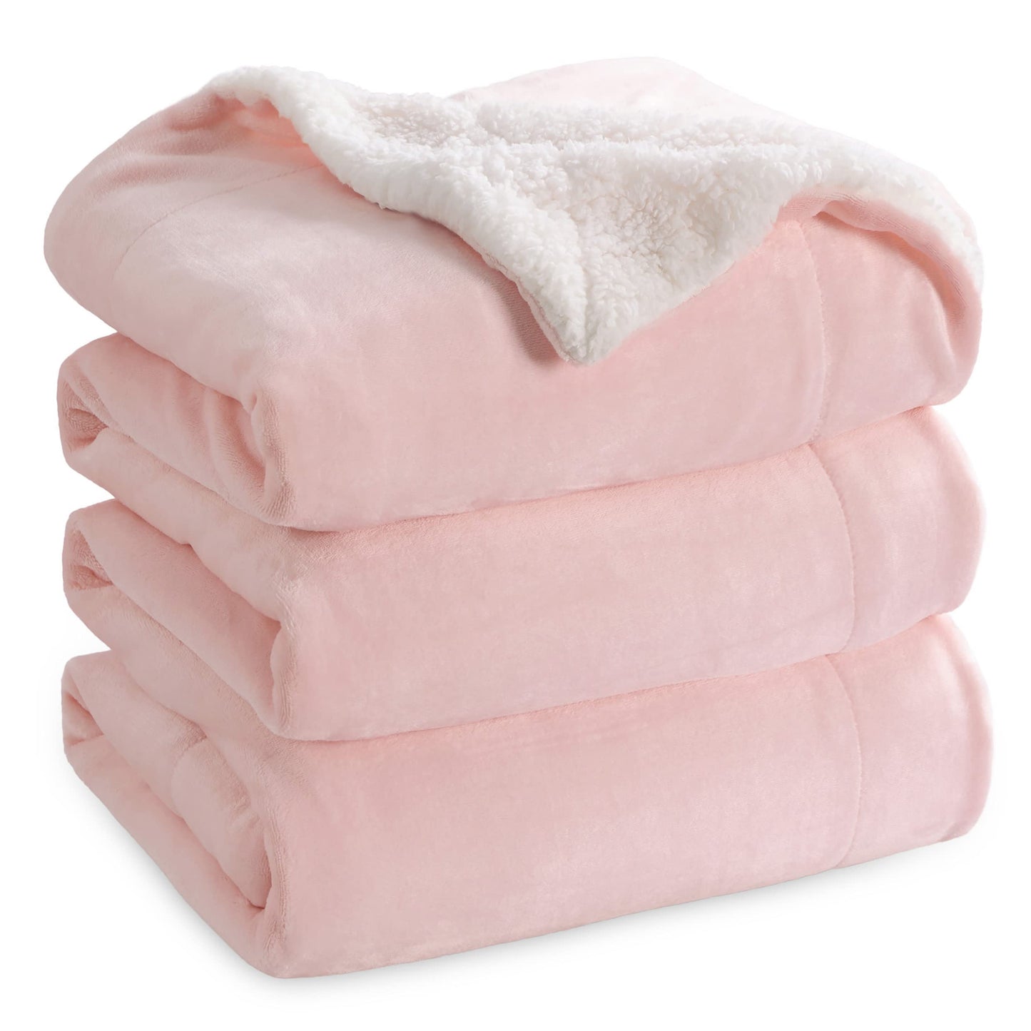 Bedsure GentleSoft Sherpa Fleece Blankets Queen Size for Bed - Thick and Warm, Soft Fuzzy Plush Queen Blanket for Winter, Grey, 90x90 Inches