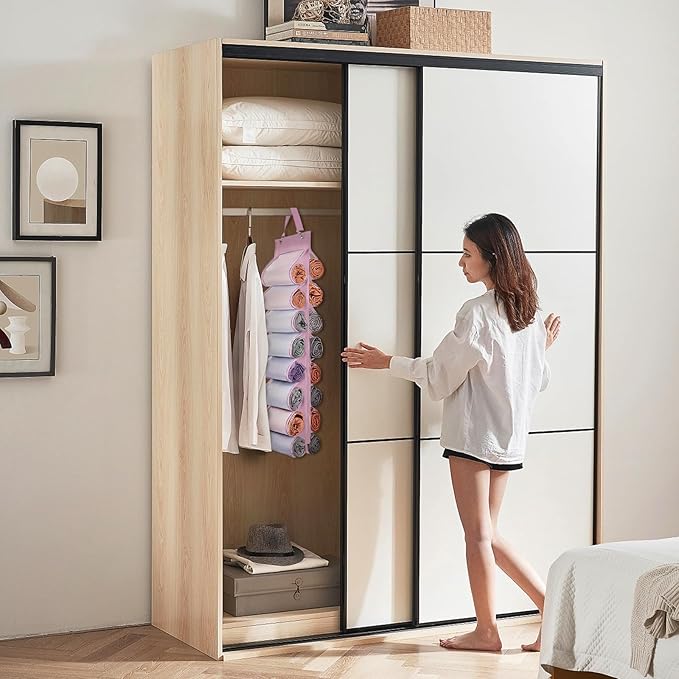 Legging Organizer Storage, T Shirt Organizer, Foldable Hanging Closet Organizer